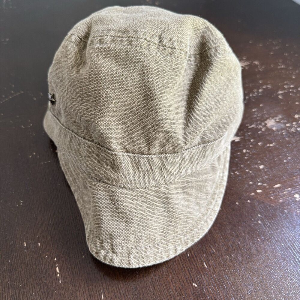 Cap With “Military” Patch & Metal Stars One Size Fits Most Hat Slip On Lined